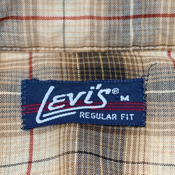 Vintage Levi's Western Shirt Brown Gold Thread Med - Picture 5 of 8